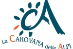 Montagna, le bandiere verdi e nere di Carovana delle Alpi Carovana delle Alpi - logo