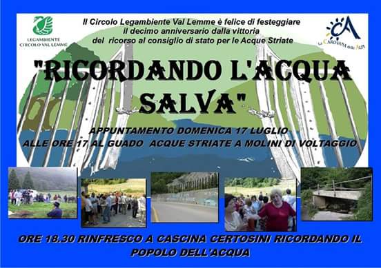 Prosegue il viaggio di Carovana delle Alpi: in Val Lemme per ricordare la vittoria contro la Cava Cementir Prosegue il viaggio di Carovana delle Alpi: in Val Lemme per ricordare la vittoria contro la Cava Cementir