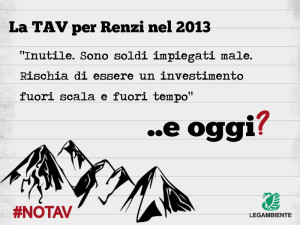 Renzi No Tav nel 2013